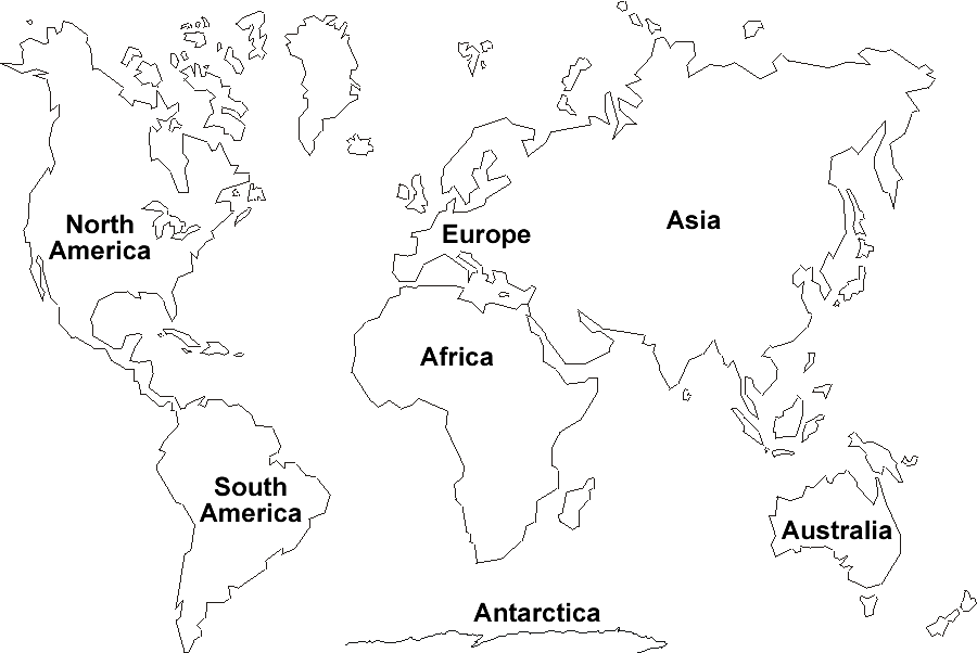 Continent Maps Printable