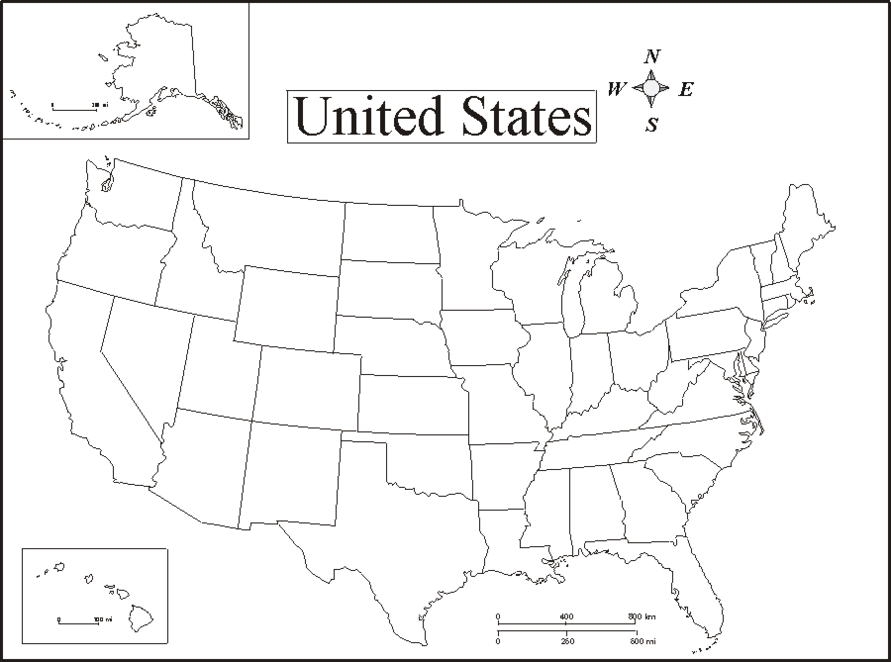 Map Of Usa Free Printable ~ AFP CV